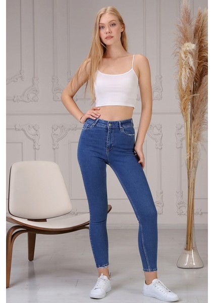 Skinny Jean Kadın Pantolon 1031-945 Lacivert