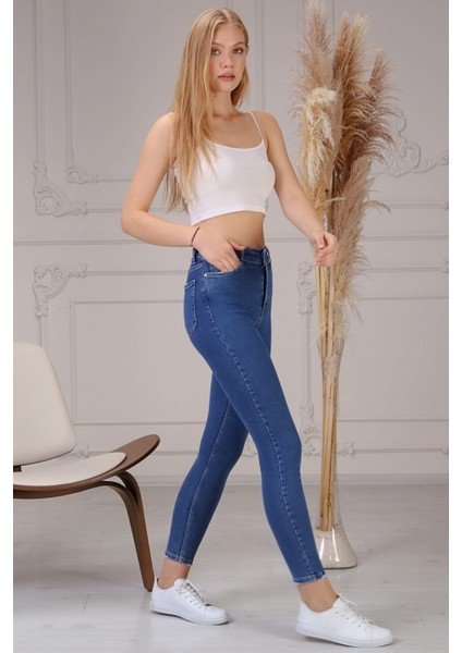 Skinny Jean Kadın Pantolon 1031-945 Lacivert modelleri