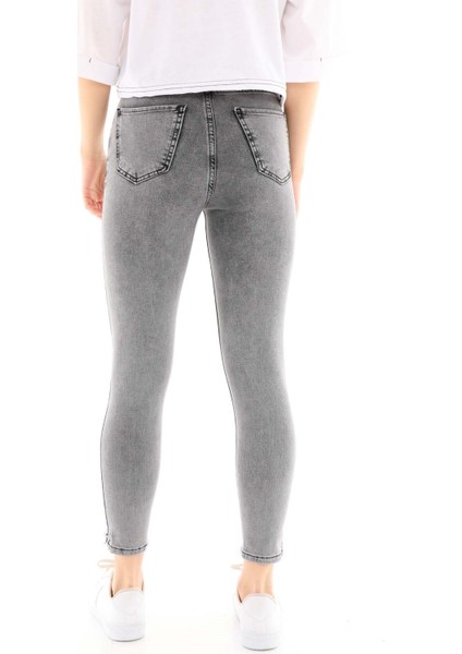 Kadın Skinny Jean Pantolon 4065-808 Gri indirimleri