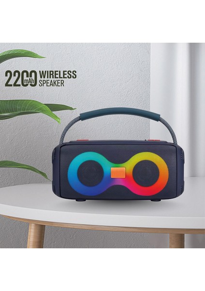 Güçlü Bass Bluetooth Hoparlör Ses Bombası 2200 Mah Kablosuz Speaker 5W X2 Hoparlör Usb/tf/aux/type-C fiyatları