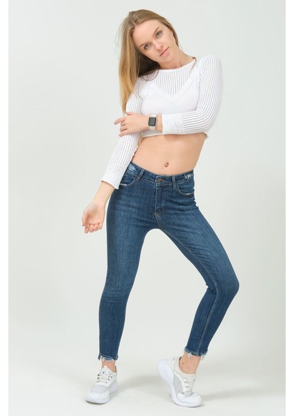 Skinny Jean Kadın Pantolon 40100-972 Mavi fiyatları