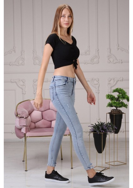 Nancy Skinny Jean Kadın Pantolon N946 Buz Mavisi modelleri