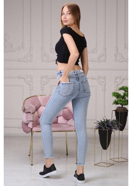 Nancy Skinny Jean Kadın Pantolon N946 Buz Mavisi indirimleri