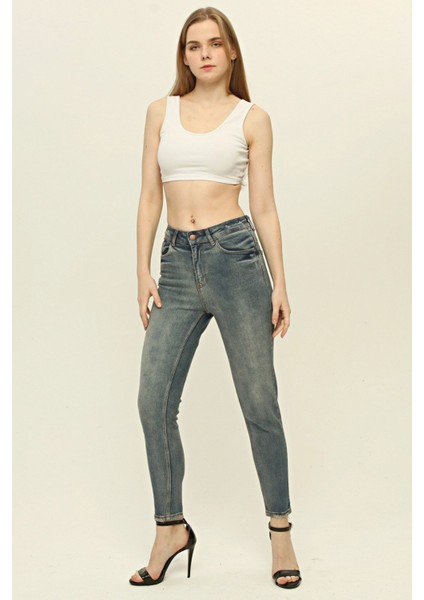 Skinny Jean Kadın Pantolon 1037-001A Mavi fiyatları