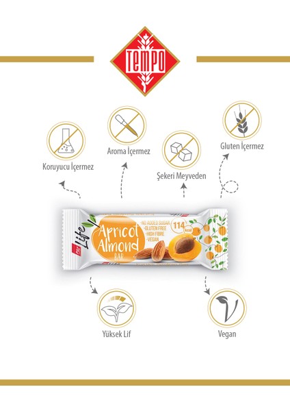 Kayısılı Bademli Bar 30 G x 12 Adet modelleri