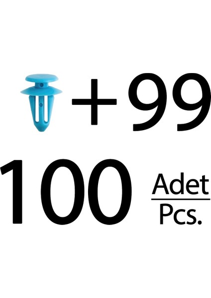 Fiat Fiorino için Marşpiyel Klipsi- 100'lü