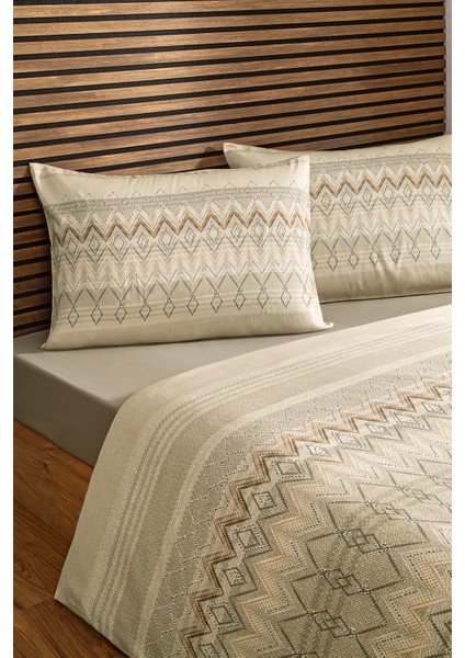Herringbone Çift Kişilik Soft Life Saten Nevresim Takımı fiyatları