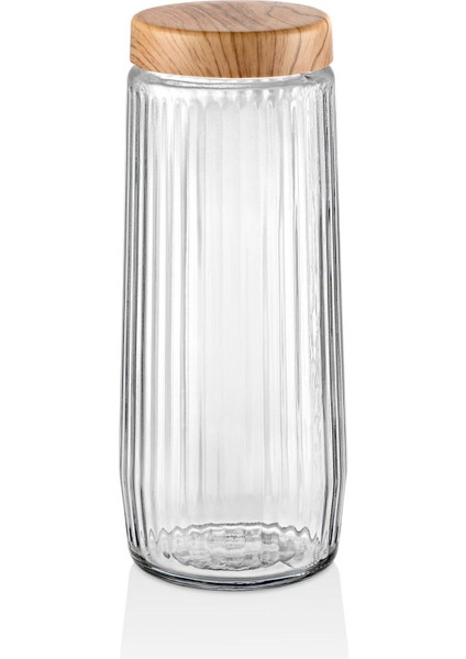 6'lı 1,5 Litre Bambu Kapaklı Çizgili Kavanoz Seti fiyatları