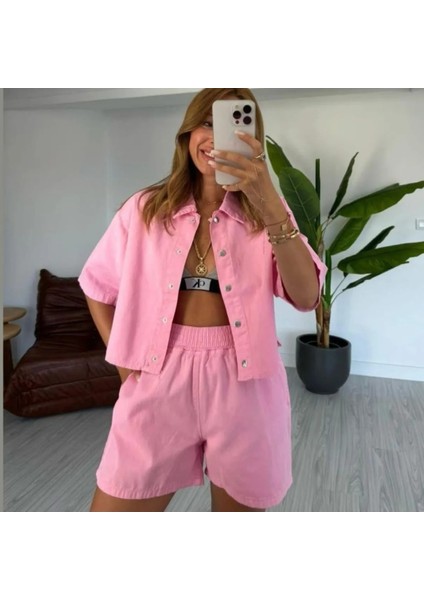 Gabardin Şort Takım