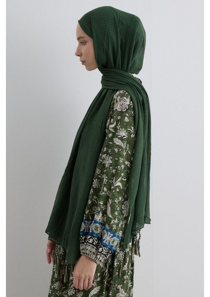 Brıce Mersin Yeşil Uzun Saçak Püsküllü Pamuklu Şal indirimleri