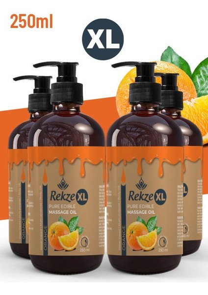 Masaj Yagı 4 Adet Portakal Aromalı Yenilebilir Büyük Boy Etkili Masaj YAĞI250