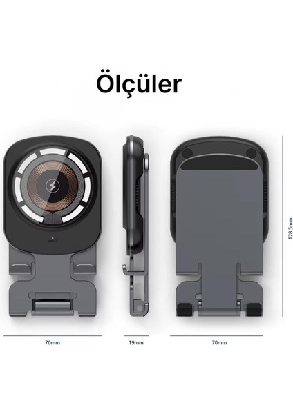 Masa Üstü Mage Safe Özellikli Telefon Tablet Tutucu Iki Yönlü Ince Zarif Tasarım