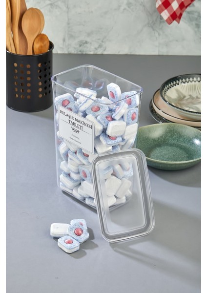 Turuncu Dekoratif Tablet Saklama Kabı, Vakum Kapaklı, En Az 110 Tablet Sığar fiyatları