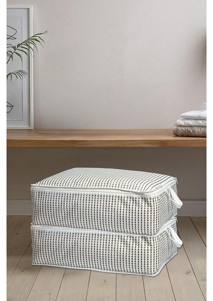 2 Adet Baza Altı Hurç 22X62X46 Gri Damla Desenli fiyatları