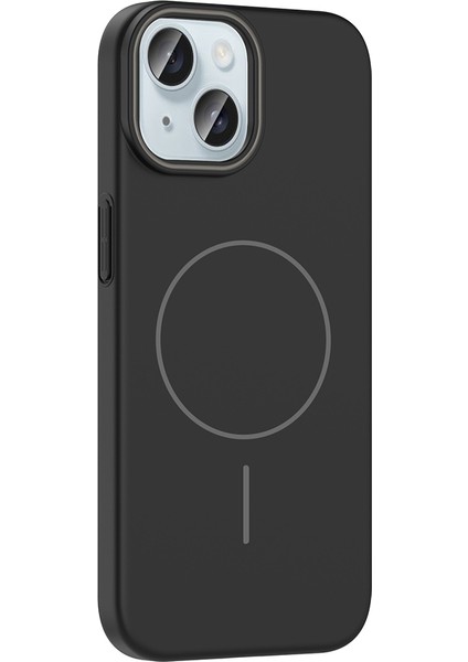 iPhone 15 Kılıf Magsafe Şarj Özellikli Kflg Ruby Silikon Kapak - Desert Titanyum indirimleri