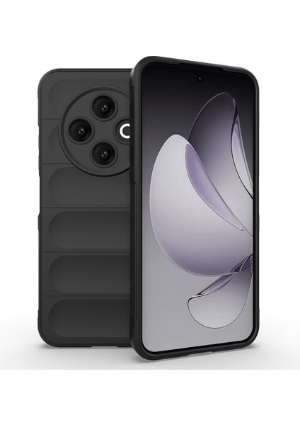 Tecno Spark 30C 4g Kılıf Esnek Tpu Oyuklu Arka Yüzey Tasarımlı Kflg Etnik Silikon Kapak - Siyah