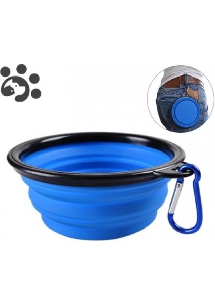 Sihirlisepetim Katlanabilir Kedi Köpek Mama ve Su Kabı