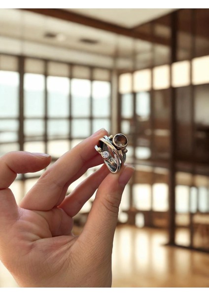 Gümüş El Işi Otantik Renk Değiştiren Taşlı Yüzük fiyatları