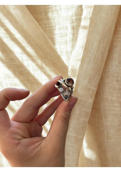 Gümüş El Işi Otantik Renk Değiştiren Taşlı Yüzük modelleri