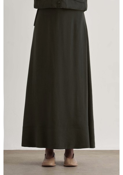 Modal Karışımlı Antrasit Maksi Evaze Etek fiyatları
