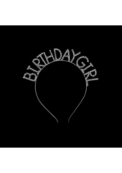 Happy Birthday Yazılı Kuşak ve Birthday Girl Yazılı Taşlı Taç & Beyaz Gümüş Kuşak Taşlı Gümüş Taç fiyatları