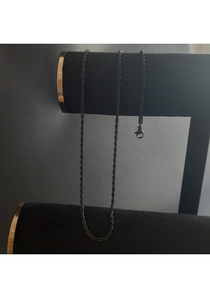 Çelik Antrasit Renk Erkek Burgu Zincir Kolye fiyatları