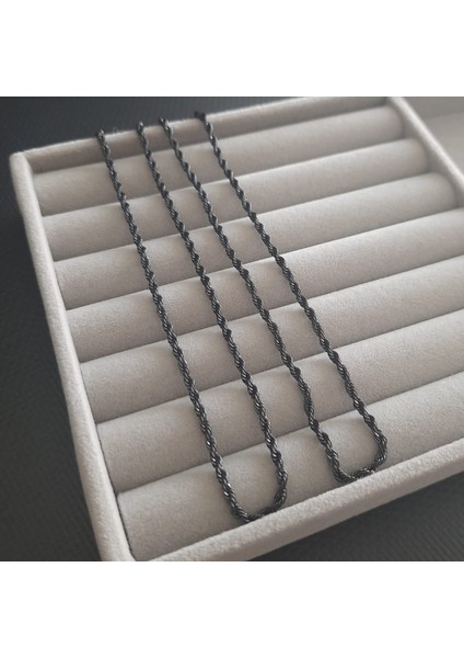 Çelik Antrasit Renk Erkek Burgu Zincir Kolye indirimleri