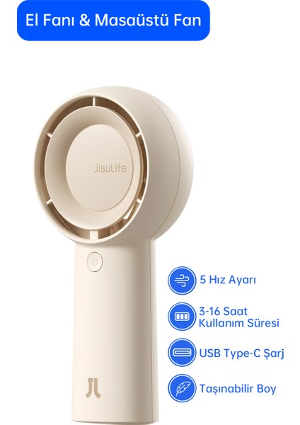 Handheld Fan Life5 Plus El Fanı 4000mah