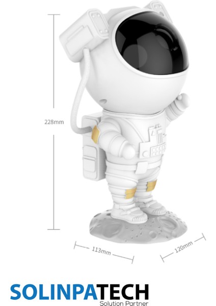 Gece Lambası Yıldız Projektör Astronot Işıklı Galaksi Samanyolu Projeksiyon Kumandalı fiyatları