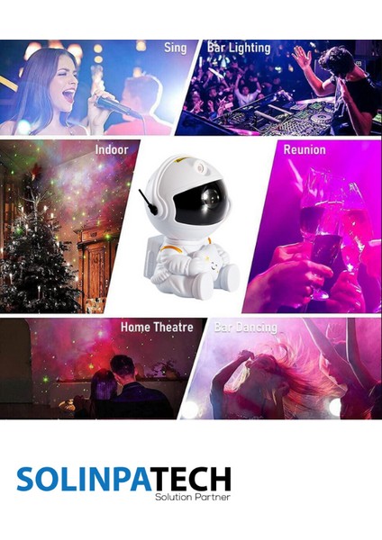 Nebula Astronot Projektör Gece Masa Lambası Galaxy Gökyüzü Projeksiyon Kumandalı Aydınlatma indirimleri