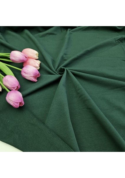 Penye %95 Pamuk %5 Elastan İki İplik Kumaş | Yeşil