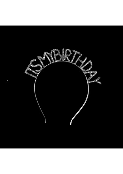 Happy Birthday Yazılı Kuşak ve Its My Birthday Yazılı Taşlı Taç & Pembe Gümüş Kuşak Taşlı Gümüş Taç modelleri