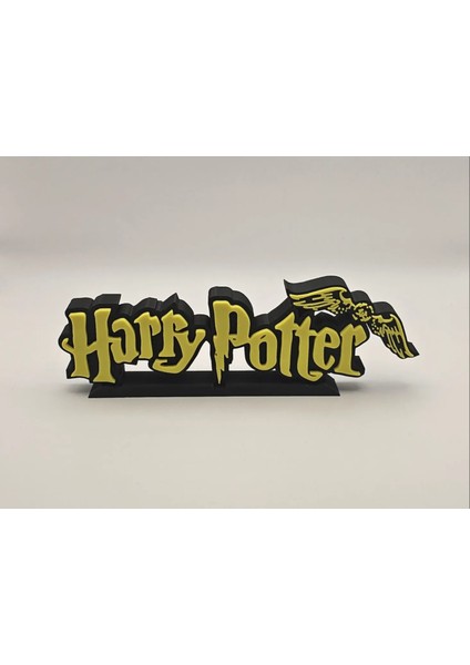 Harry Potter Yazılı 3D Dekoratif Obje 20CM | Masaüstü Süs ve Duvar Aksesuarı | Film Temalı Hediye