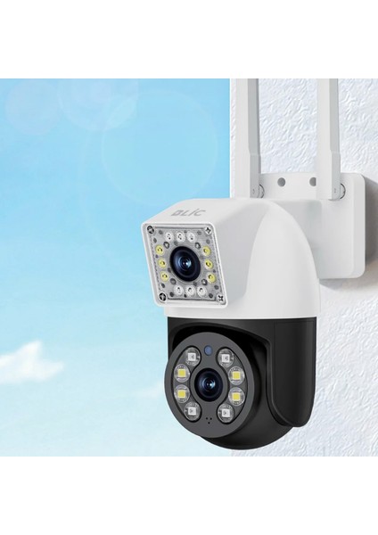 Çift Lensli Akıllı Ip Kamera Full Hd 1080P Wifi Haraket Takip Gece Görüş Intercom IP66 Su Geçirmez fiyatları
