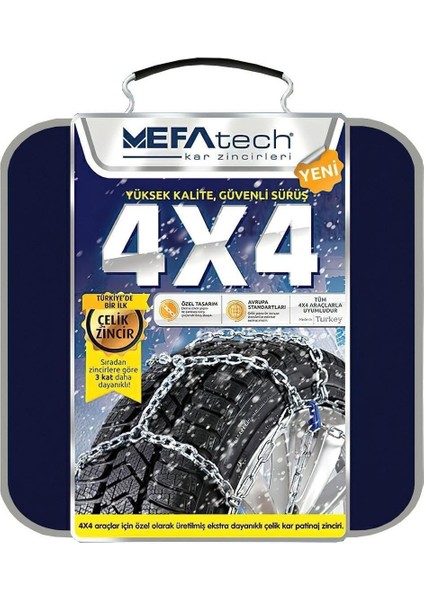 Kar Lastik Zinciri 235/45/R19 Binek Suv Minibüs 4x4 Tipi Takmatik Kolay Montaj