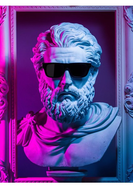 Roma Büst Pop Art Kanvas Tablo Restoran Ev Duvar Salon Ofis Hediyelik Dekarasyon Süsü Ölçü Seçiniz fiyatları