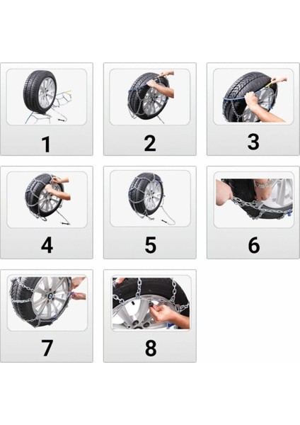 Kar Lastik Zinciri 225/55/R16 Binek Suv Minibüs 4x4 Tipi Takmatik Kolay Montaj modelleri