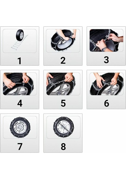 Kar Lastik Zinciri 175/65R14 Serme Merdiven Tipi Mahmuzlu Suv Minibüs fiyatları