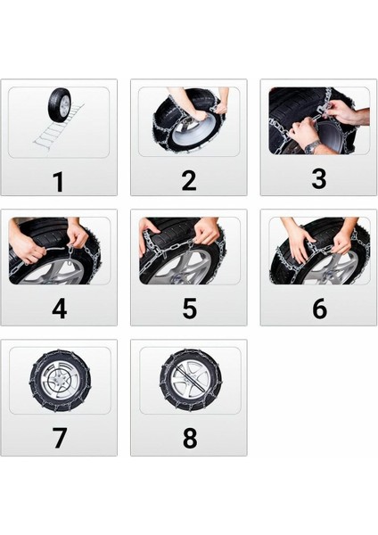 Oto Lastik Kar Zinciri 215/60/R17 Merdiven Tipi Mahmuzlu Serme Suv Minibüs fiyatları