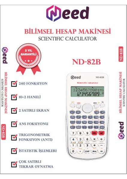 240 Fonksiyonlu Bilimsel Hesap Makinesi