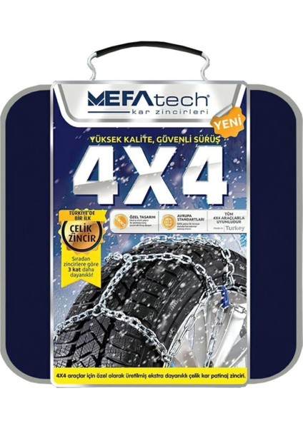 Kar Lastik Zinciri 215/60R17 Binek Suv Minibüs 4x4 Tipi Takmatik Kolay Montaj