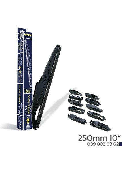 Nıken 250MM 10\'\' 10 Aparatlı Arka Silecek Süpürgesi