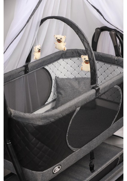 Lüx Bebek Beşiği Nenni Silinebilir Portatif Sallanır Sabitlenebilir Bebek Beşiği+ Bebek Titreşimi Hediye fiyatları