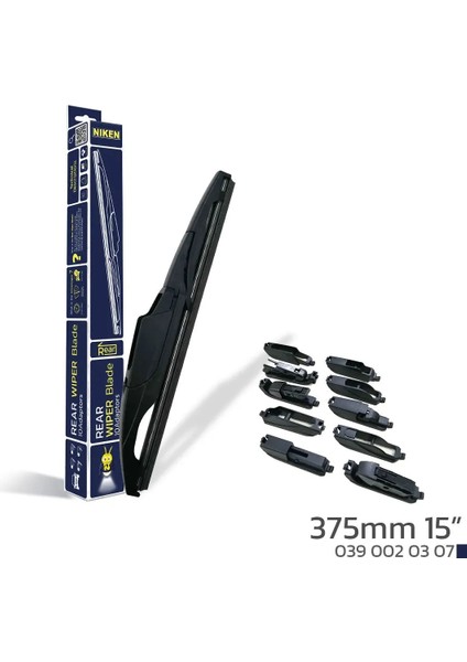 Nıken 375MM 15\'\' 10 Aparatlı Arka Silecek Süpürgesi