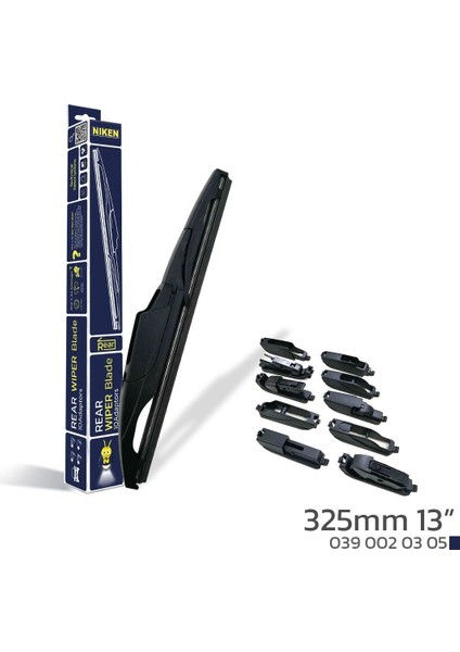 Nıken 325MM 13\'\' 10 Aparatlı Arka Silecek Süpürgesi