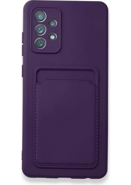 Samsung Galaxy A23 4g Kılıf Kelvin Kartvizitli Silikon - Derin Mor Nrmsa