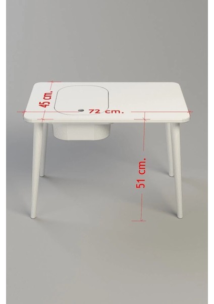 Çocuk Çalışma Oyun Etkinlik ve Aktivite Masası Tek Tabureli Sepetli Mdf Ahşap modelleri