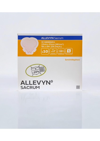 Allevyn Sacrum Silikon Köpük - Örtü 22x22 cm 1 Adet fırsatları