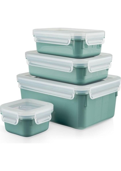 Dört Parça Yeşil Saklama Kabı Seti, Güçlü ve Şık Tasarım modelleri