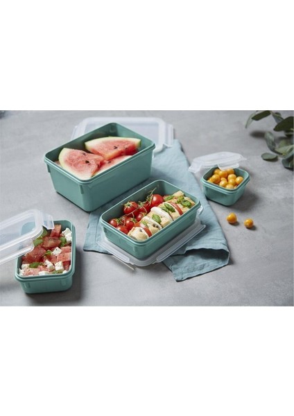 Dört Parça Yeşil Saklama Kabı Seti, Güçlü ve Şık Tasarım